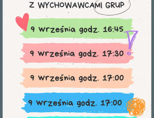 ZEBRANIA ORGANIZACYJNE Z WYCHOWAWCAMI GRUP