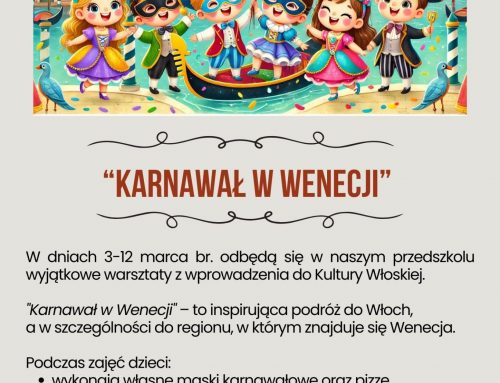 “Karnawał w Wenecji” – warsztaty kulturowe